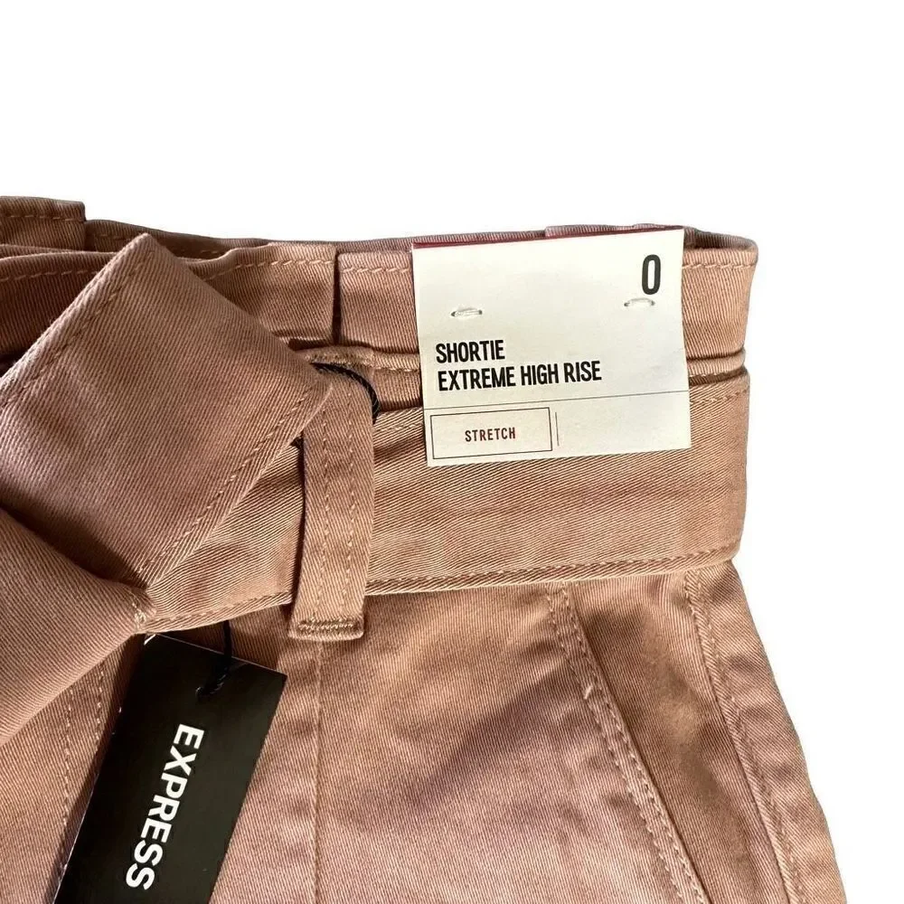 NWT Express shortie extreme high rise shorts size 0